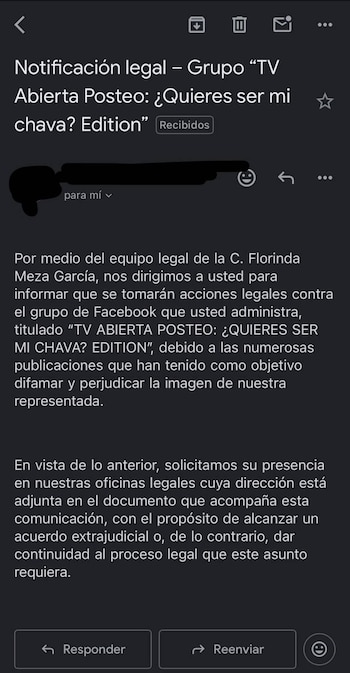 Florinda Meza interpone demanda contra