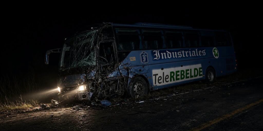 El ómnibus del equipo Industriales sufrió un accidente de tránsito en su trayecto hacia Pinar del Río. (Foto: Redes sociales)