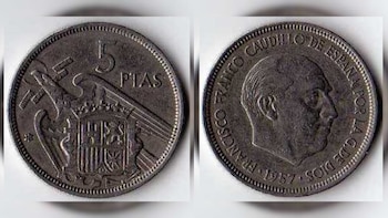 Moneda de cinco pesetas del