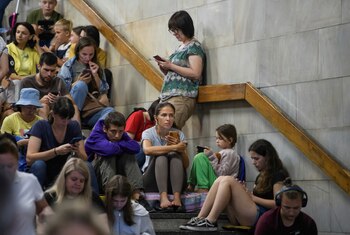 Residentes de Kiev refugiados en