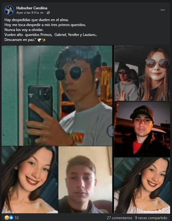 Familiares y amigos de las víctimas compartieron mensajes de despedida en redes sociales, el dolor se hizo sentir en Campo Grande y Casca