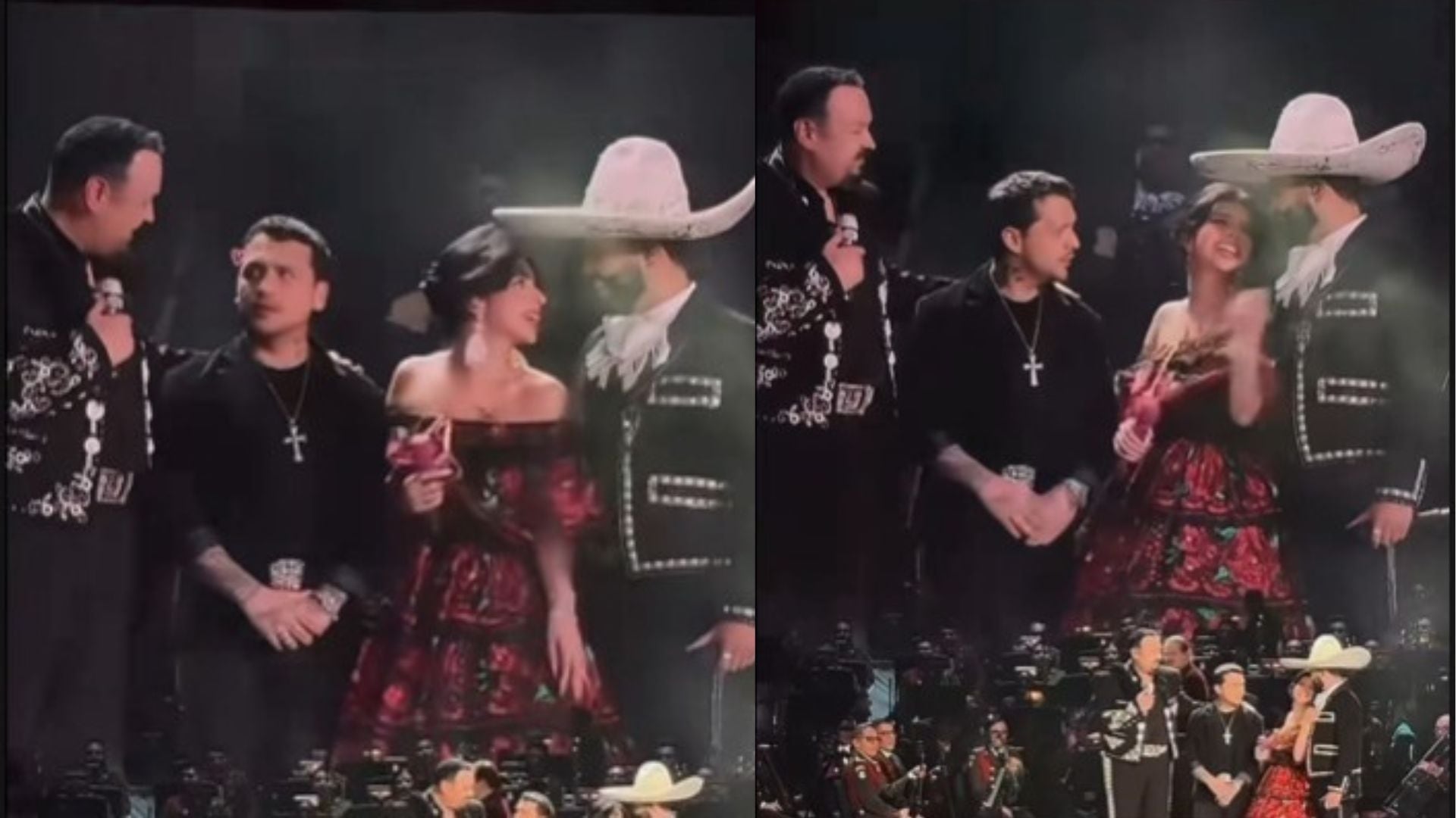 Internautas critican a Christian Nodal tras incómodo momento con la familia Aguilar en evento