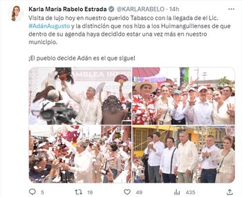 La diputada celebró la visita