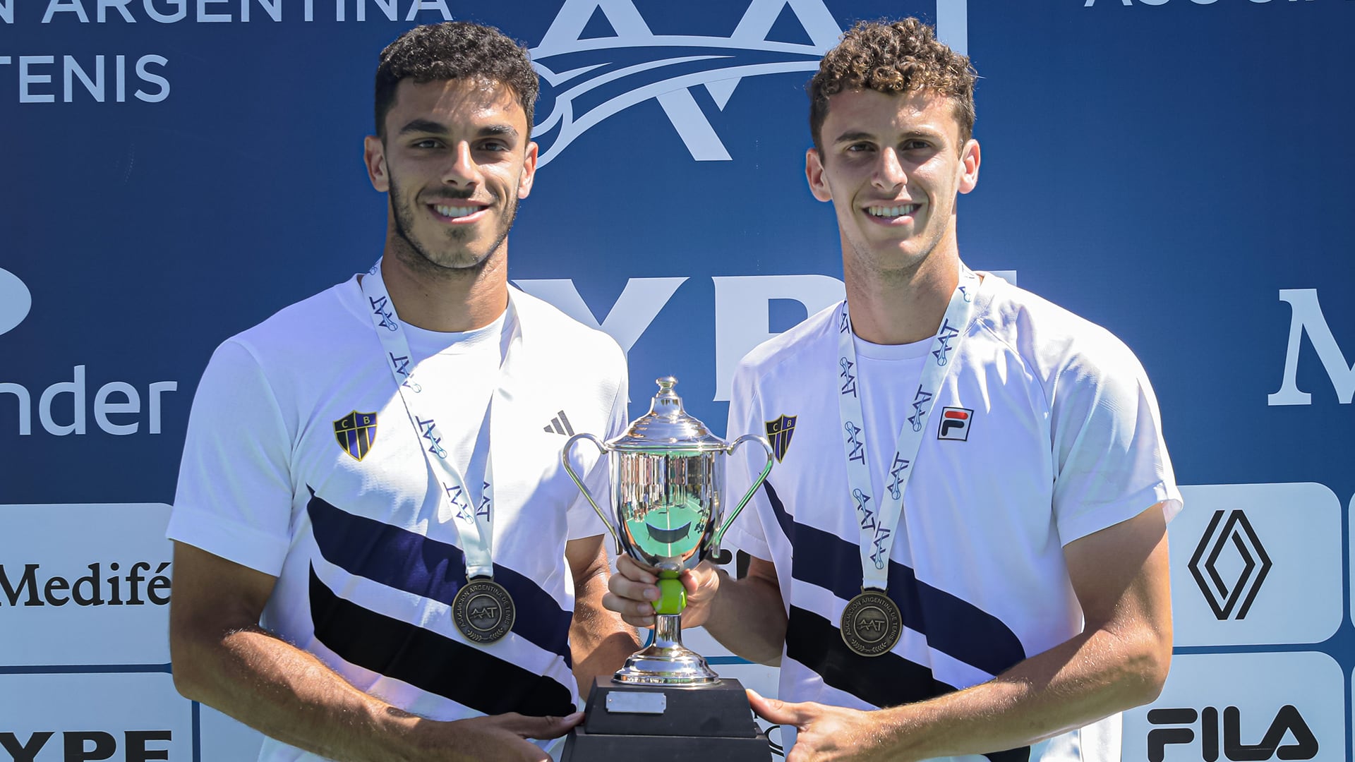 Los hermanos Cerúndolo, Francisco y Juan Manuel, campeones de la edición pasada del Interclubes de la AAT con Club Belgrano