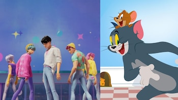 Cómo se verían Los Saja Boys de Las Guerreras K-pop en el universo de Tom y Jerry