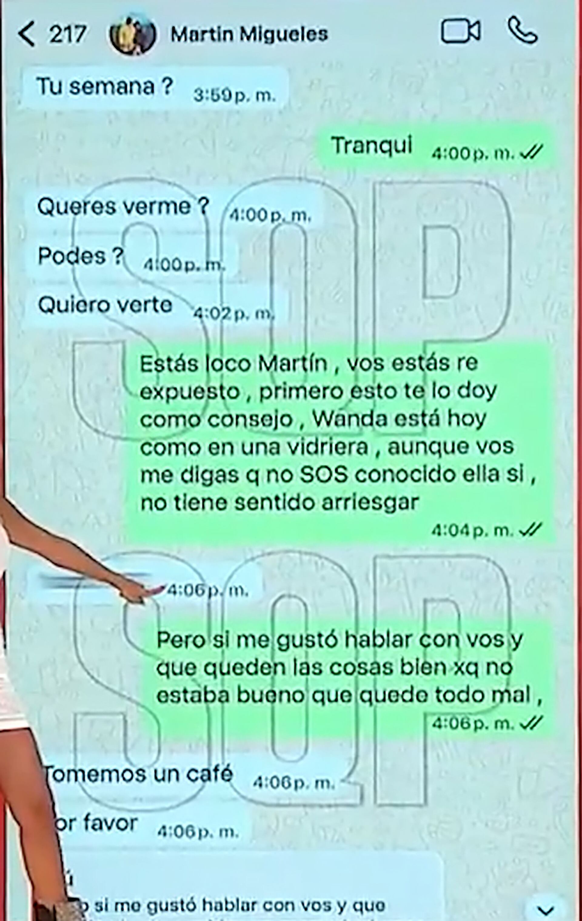 Claudia Ciardone estableció límites claros a Migueles y le advirtió sobre el riesgo de exponer a Wanda Nara en los medios (Captura de video)