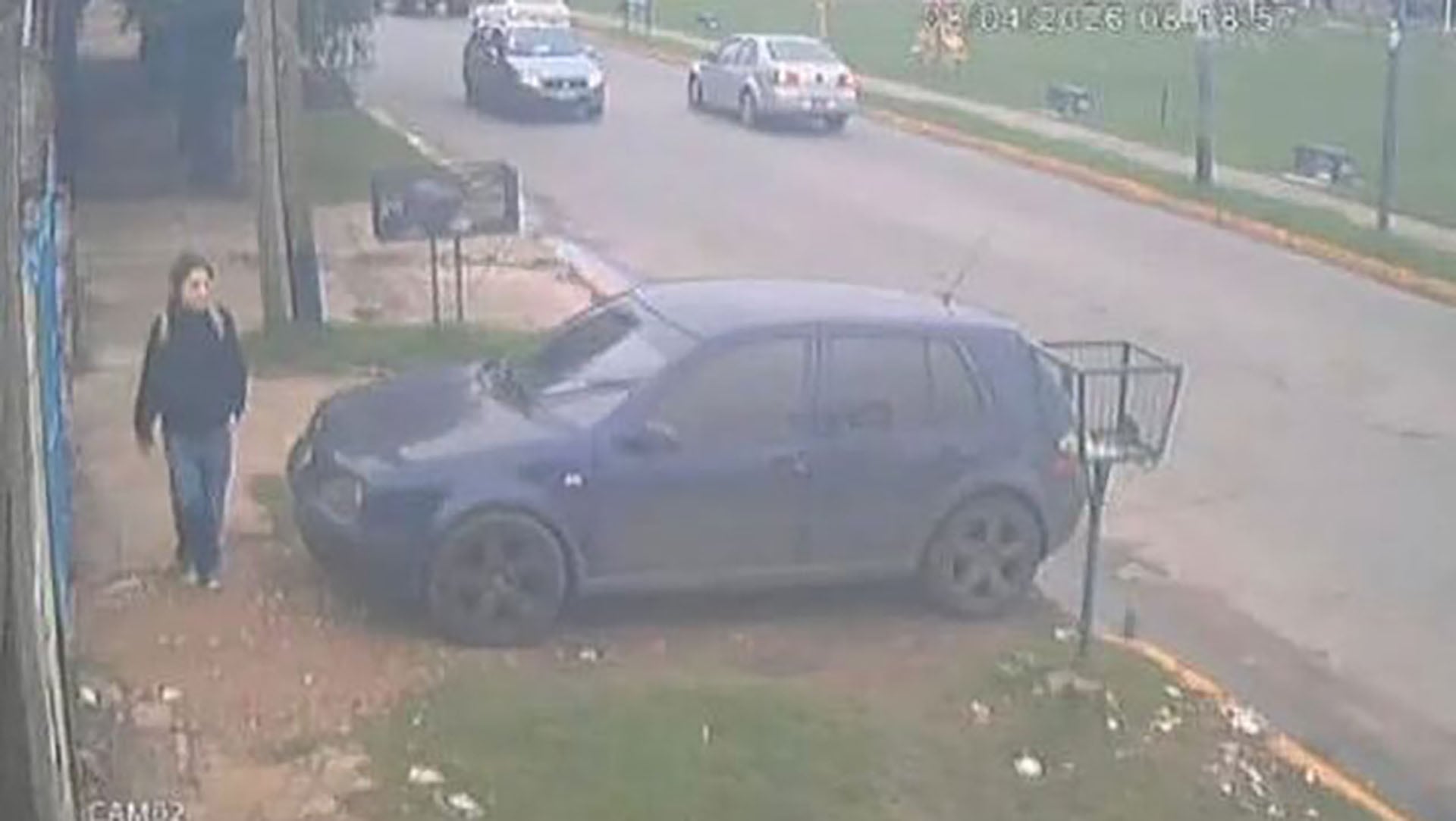 M. fue captada por una cámara de seguridad en Merlo, tras no asistir a clases