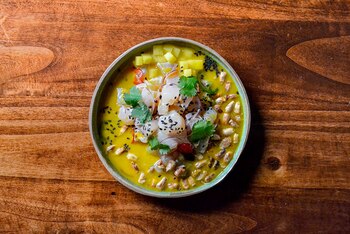 Ceviche de pesca curada con