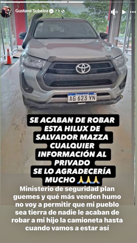 La publicación que el intendente hizo en sus redes sociales