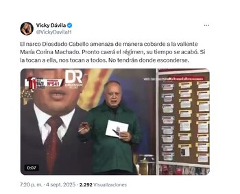 Vicky Dávila mostró su apoyo