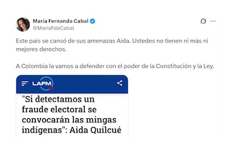 María Fernanda Cabal sobre invitación de Aída Quilcué