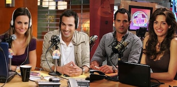 Alejandro Estrada, María José Martínez y Michelle Rouillard en un montaje de Infobae Colombia