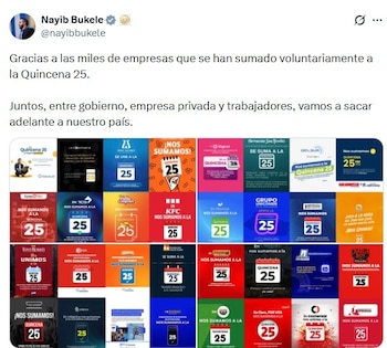 El mandatario salvadoreño agradeció a