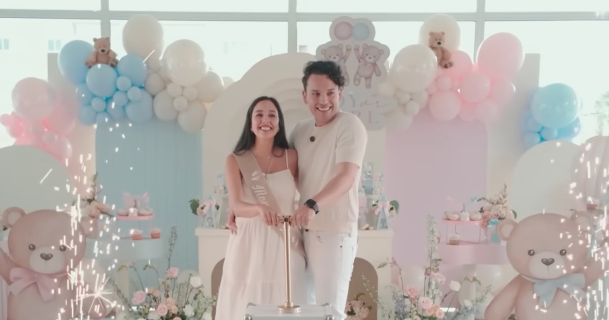 “Menina ou menino”: Ana Maria Estupinan revela sexo e nome do primeiro filho em festa de família “Menina ou menino”: Ana Maria Estupinan revela sexo e nome do primeiro filho em festa de família