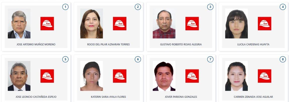 Los candidatos del partido Nación para la Cámara de Diputados por la región La Libertad en las Elecciones Generales 2026. (Voto Informado - JNE)