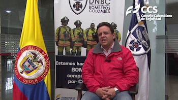 Germán Andrés Miranda Montenegro, exdirector nacional de Bomberos de Colombia, durante su trayectoria al frente de la entidad - crédito CCS