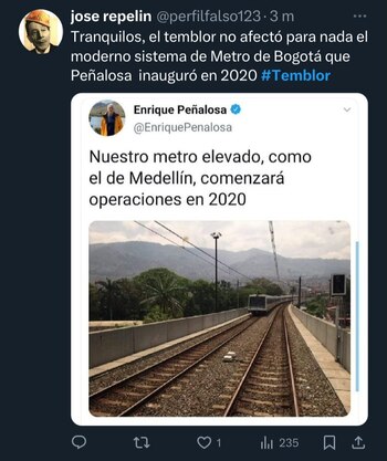 El metro de Bogotá también