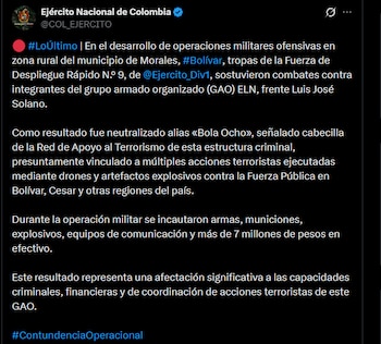 Alias Bola Ocho - crédito @PedroSanchezCol/X
