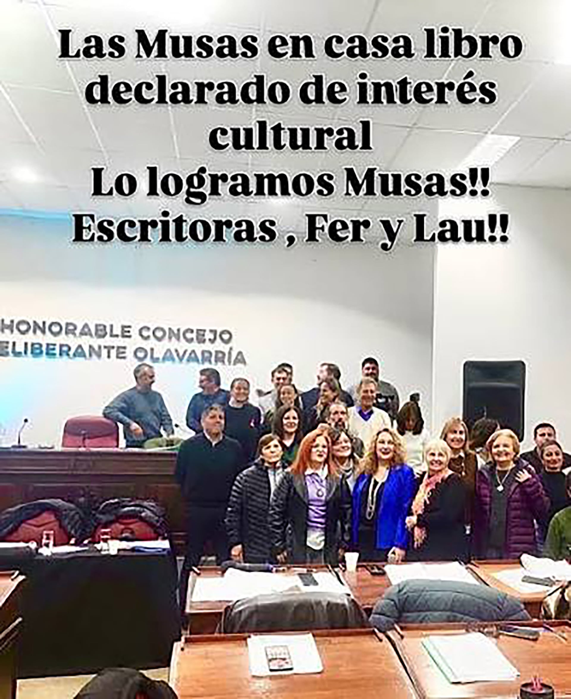 Alegría por el reconocimiento recibido por parte de Olavarría