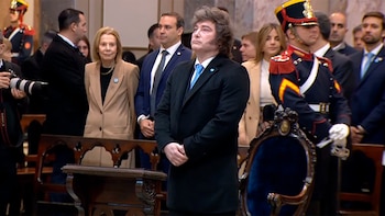 Javier Milei asiste al Tedeum en la Catedral Metropolitana