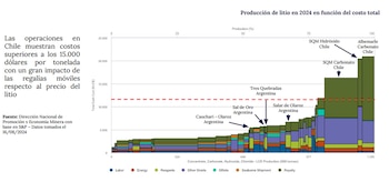 Un gráfico del informe oficial