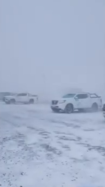 Fuertes nevadas en la región cordillerana capturas