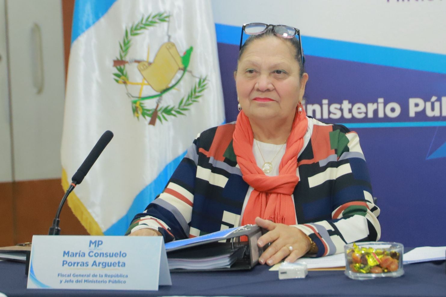La denuncia contra María Consuelo Porras solicita arraigo para evitar su salida de Guatemala tras perder la inmunidad el 17 de mayo. (Cortesía: Ministerio Público)
