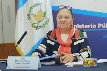 La denuncia contra María Consuelo Porras solicita arraigo para evitar su salida de Guatemala tras perder la inmunidad el 17 de mayo. (Cortesía: Ministerio Público)