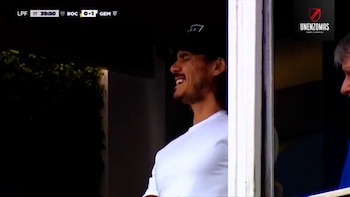 El gesto de Edinson Cavani