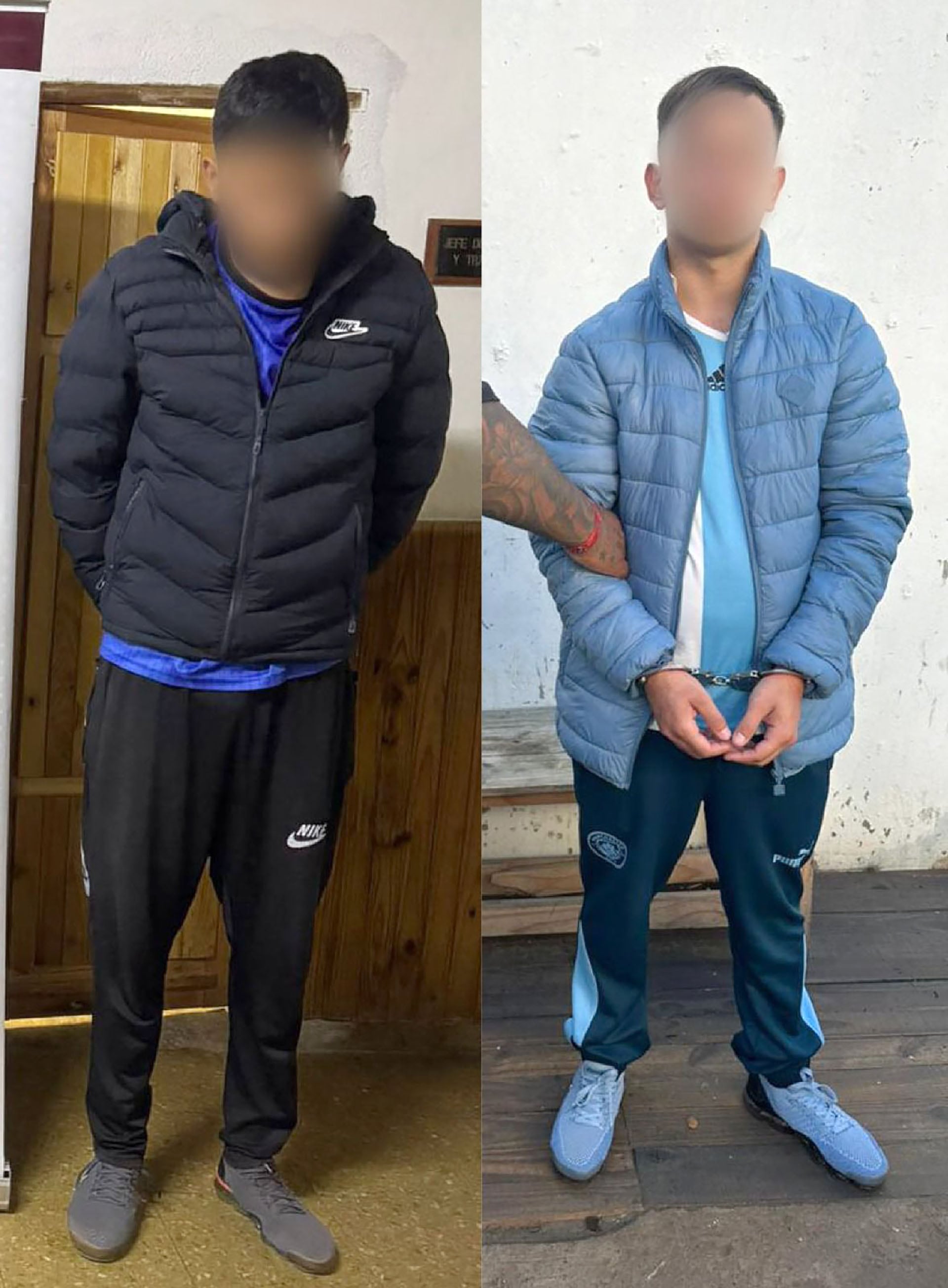Los dos principales acusados luego de ser detenidos