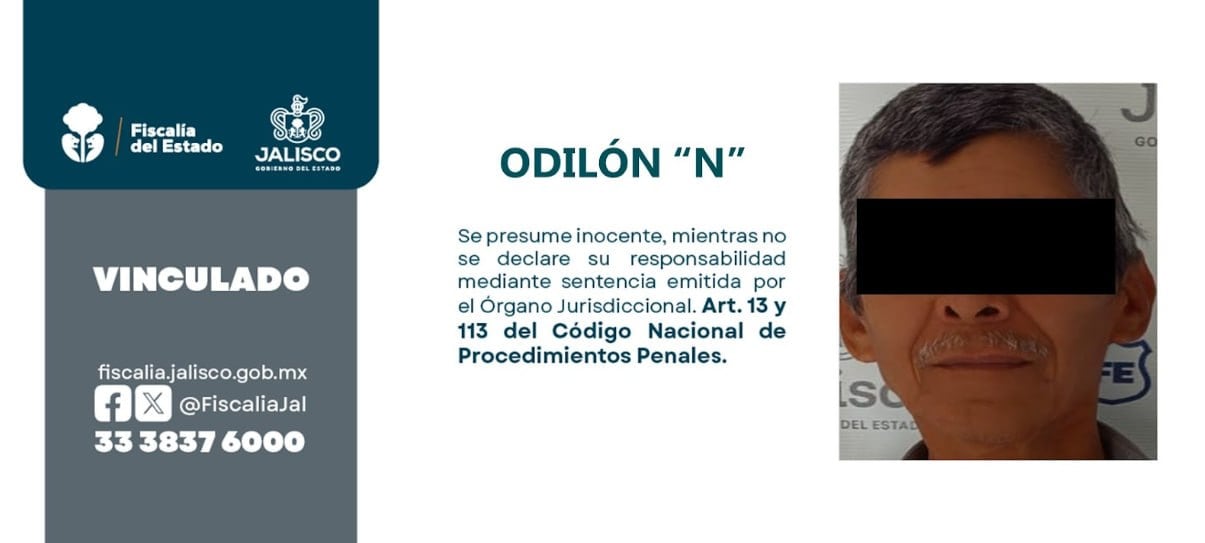 La víctima se encontraba en el inmueble propiedad del señalado mientras su madre realizaba labores de limpieza. Crédito: Fiscalía de Jalisco