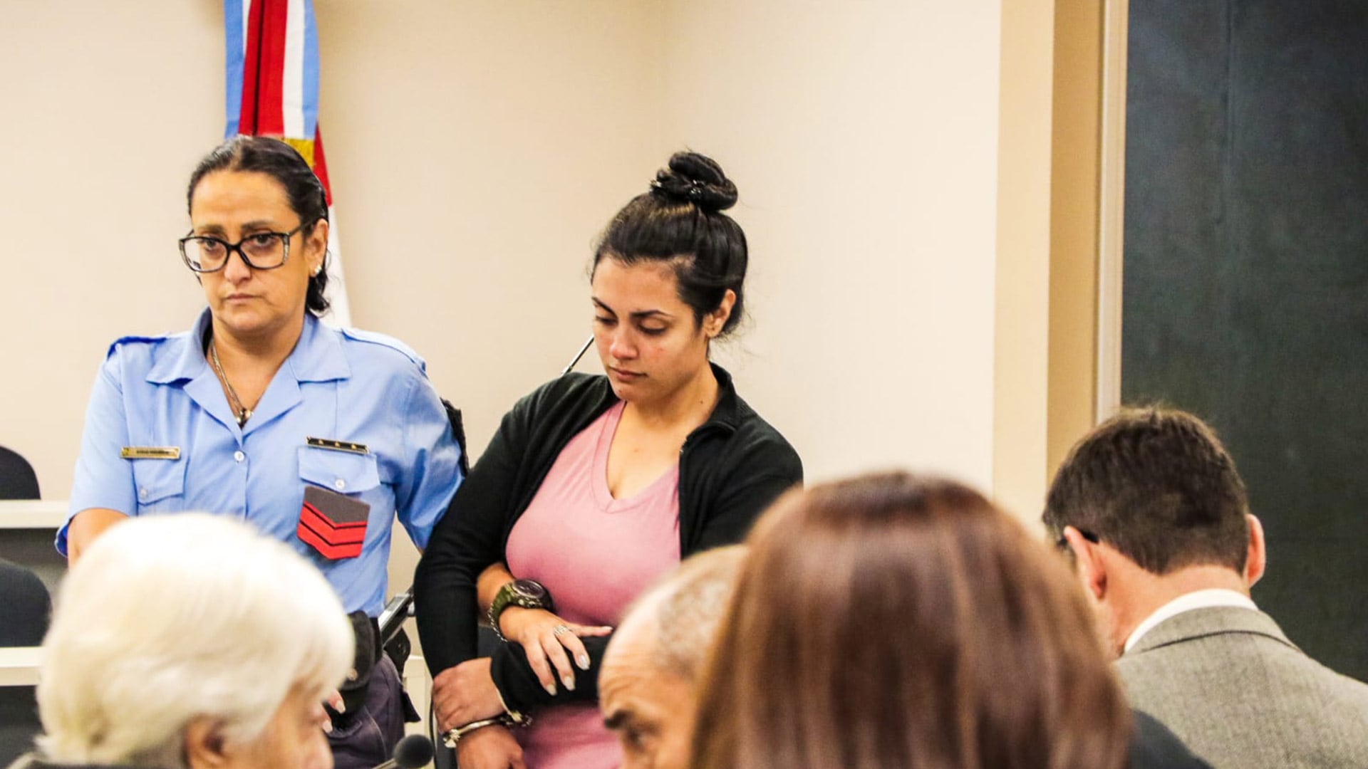 Brenda Aguero durante las audiencias del juicio que la condenó a cadena perpetua