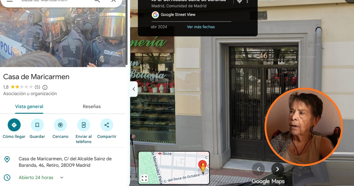 Photo: infobae.com Google Maps alters Maricarmen Abascal evicted home pin