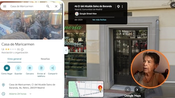 La casa de Maricarmen aparece en Google Maps como una “asociación u organización”: la foto principal muestra el despliegue policial del día del desahucio