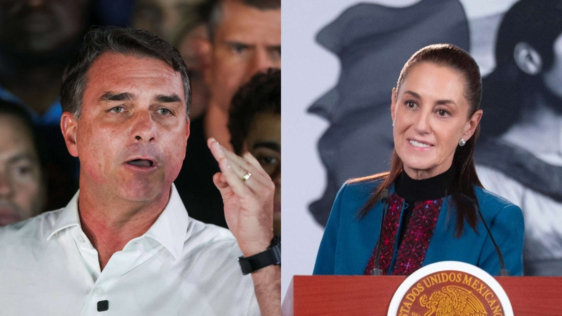 Claudia Sheinbaum evita comentar sobre la fuga de Flavio Bolsonaro a los EEUU tras perder elecciones en Brasil: “Se explica solo”