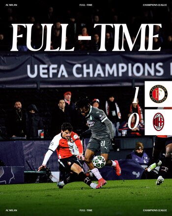Milán vs Feyenoord, juego de
