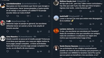 Usuarios indignados con el horario