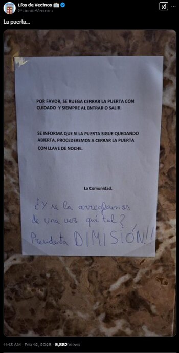 Un simple cartel sobre seguridad