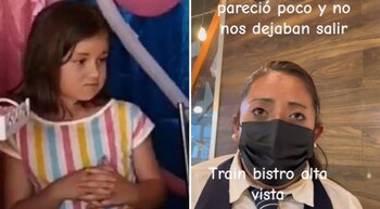 Mesera y clientes enfrentados por