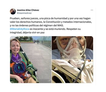 Mensaje publicado por la expresidenta