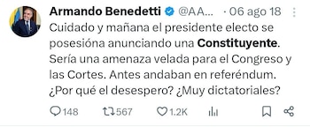 Armando Benedetti en 2018