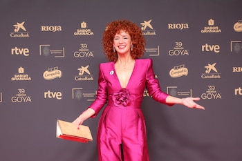 Marta Belenguer en los Goya 2025 (Foto AP/Fermin Rodriguez)