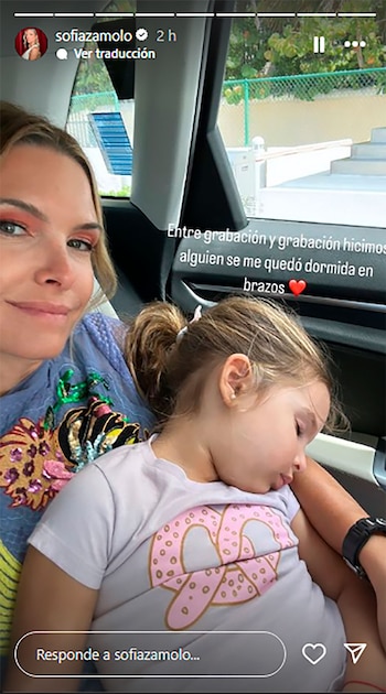 Sofía Zámolo mostró el reencuentro con su hija