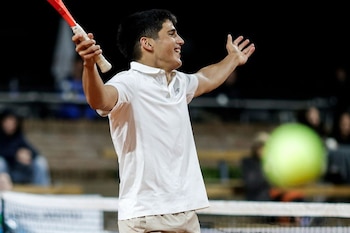 Joaquín Aguilar Cardozo sorpredió a Francisco Comesaña en el Challenger Buenos Aires (Crédito: Prensa Challenger Buenos Aires)
