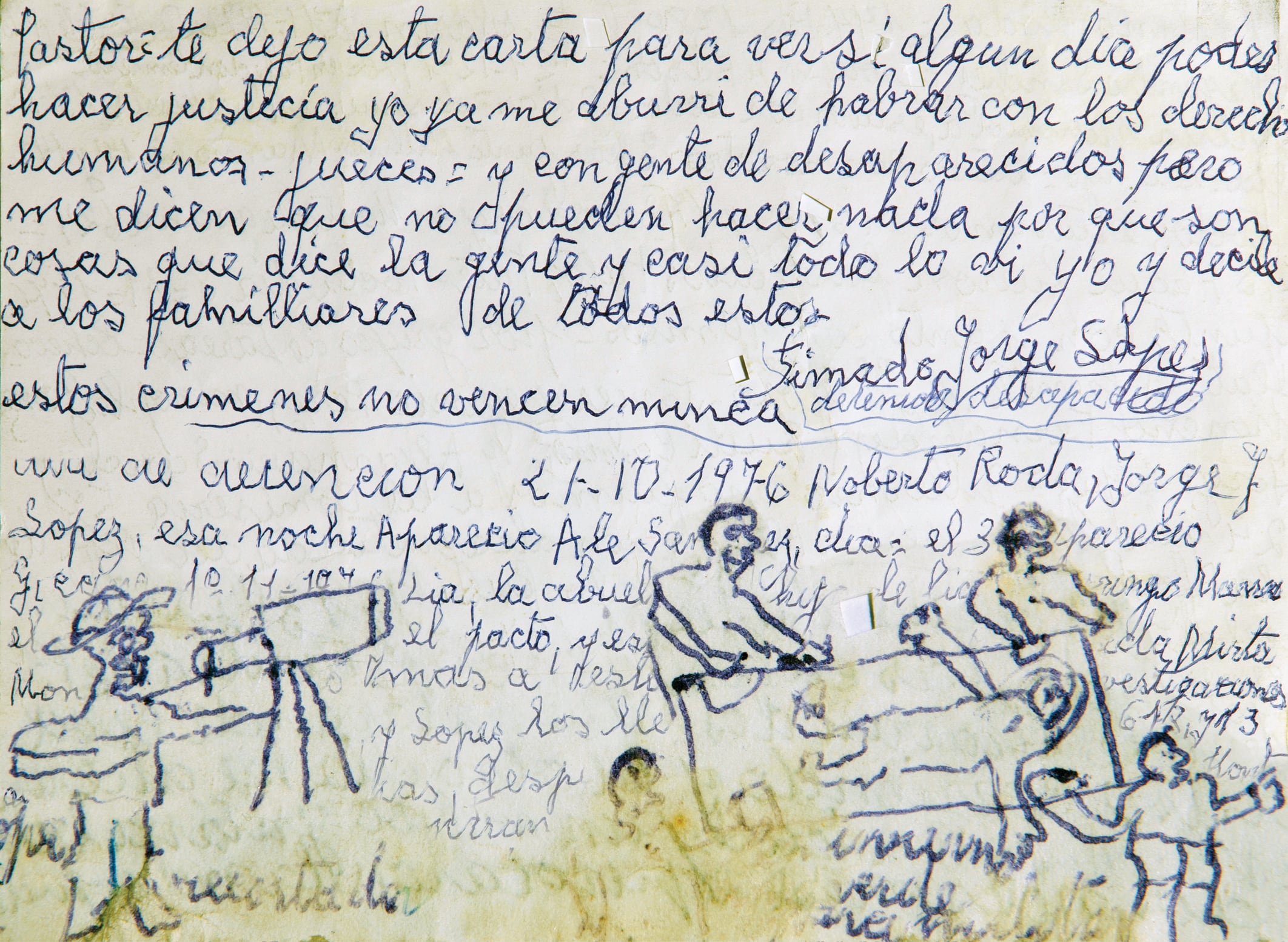 Los textos y dibujos que hizo en su cautiverio fueron prueba fundamental en juicios de lesa humanidad (Marea Editorial)