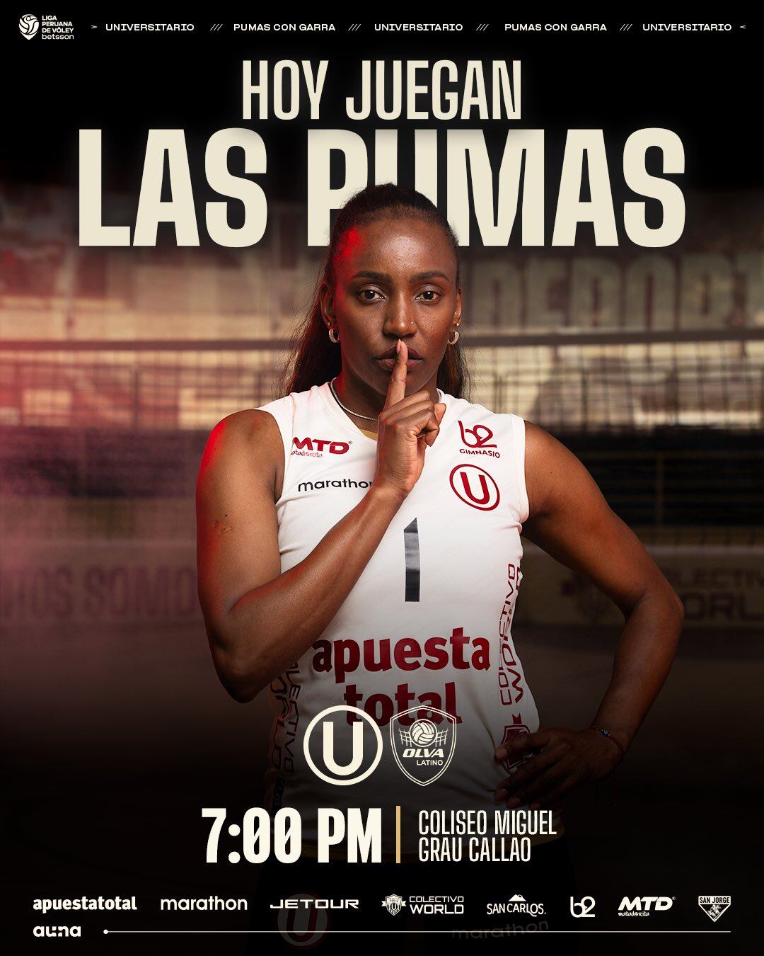 Universitario enfrentará a Olva Latino por la Liga Peruana de Vóley 2025/2026