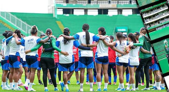 La selección Colombia entrenó en el estadio del Deportivo Cali en su penúltima sesión de entrenamiento - crédito Federación Colombiana de Fútbol