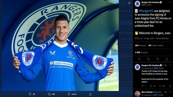 Anuncio del fichaje de Juan