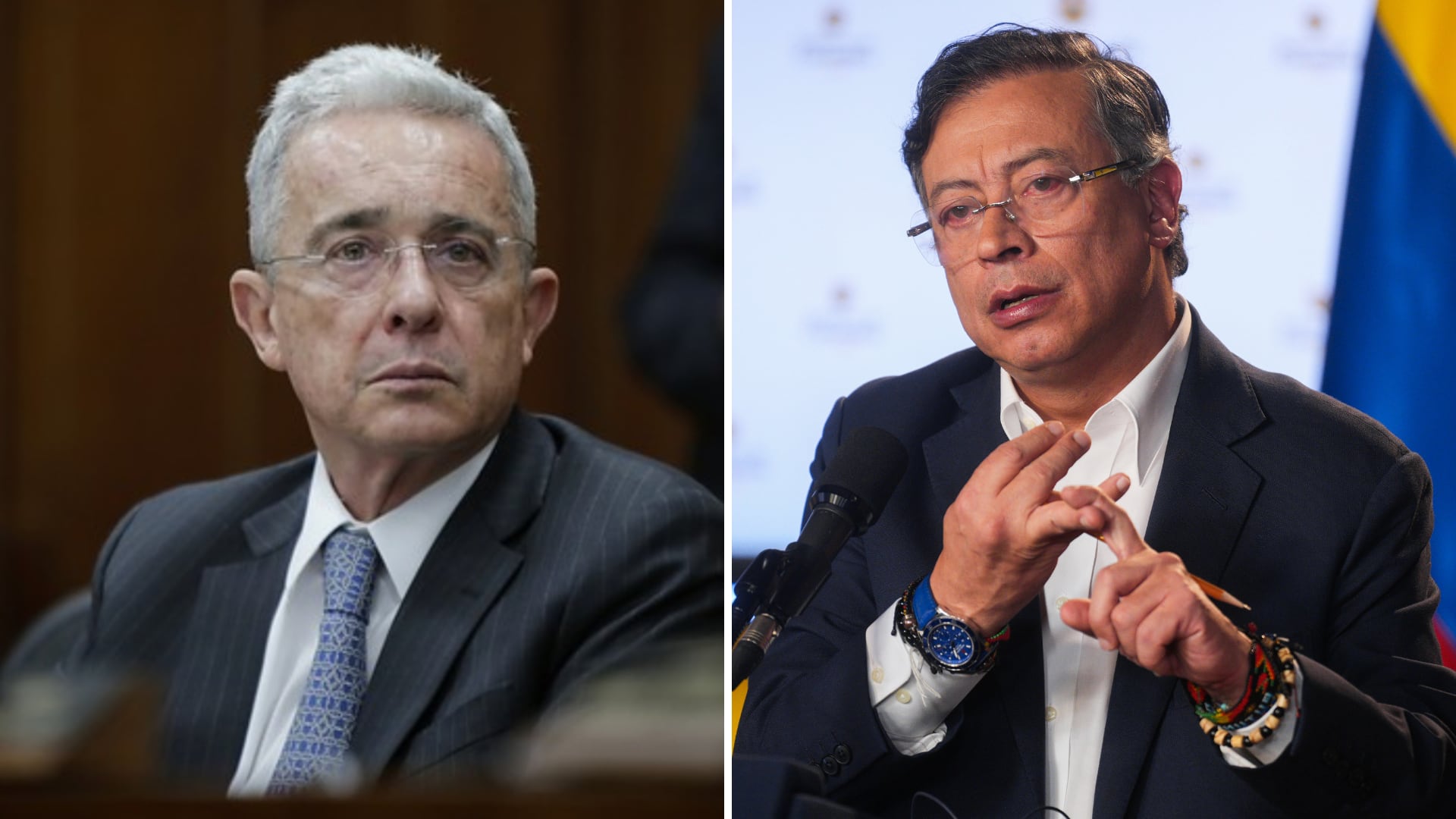 Uribe Vélez criticó a Petro por “insultar a su familia” durante sus recientes intervenciones públicas, intensificando la tensión política en Colombia - crédito Álvaro Tavera/Colprensa - Juan Diego Cano/Presidencia