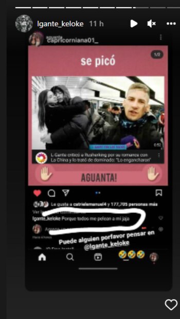 El pícaro comentario de L-Gante